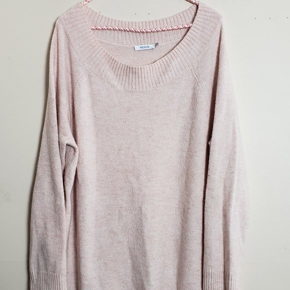 RICKI'S PINK WOMAN'S PULLOVER SWEATER SIZE XXL WINTER WARM FASHION WEAR - Picture 1 of 13